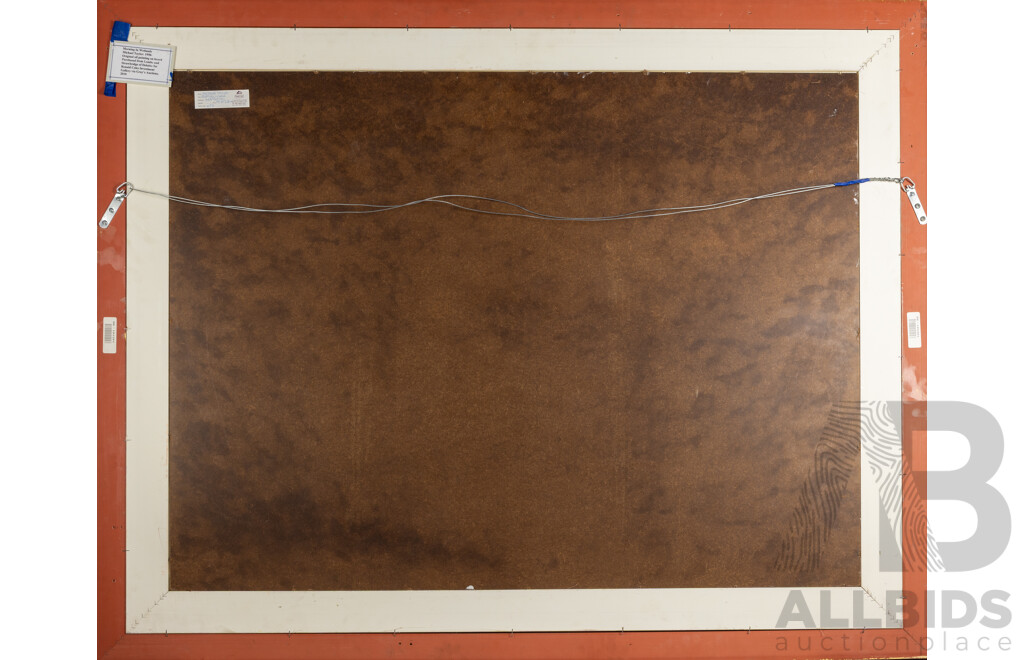 Michael Taylor, (20th Century, Australian, 1950-) Morning in Wetlands, Wonderful Original Oil on Board, 118 x 150 cm (frame)