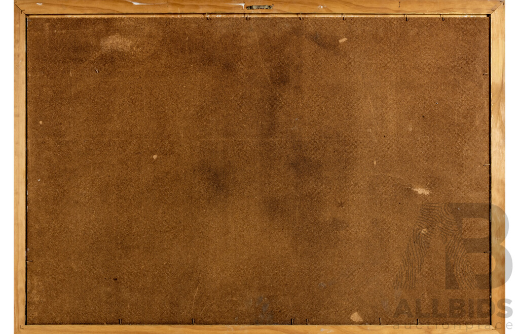 Artist Unknown (20th Century), Abandoned Hut at Dawn, Original Vintage Oil on Board, 67 x 98 cm (frame)