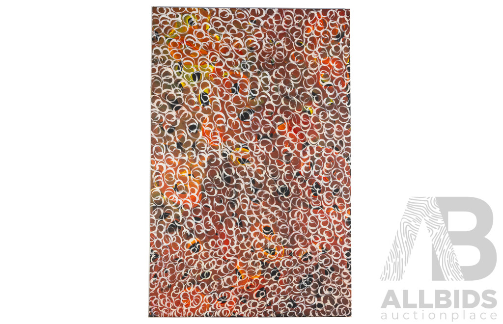 Gracie Morton Pwerle, (20th Century, Indigenous-Australian, 1956-2024), Mountain Lizard (2023), Original Acrylic on Canvas, 152 x 95 cm