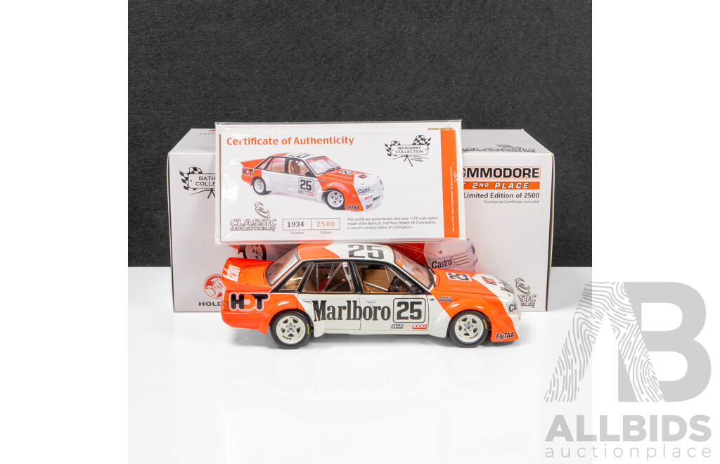 Classic Carlectables 1984 Holden VK Commodore Bathurst 2nd Place HDT #25 1934/2500 1:18 Scale Model Car