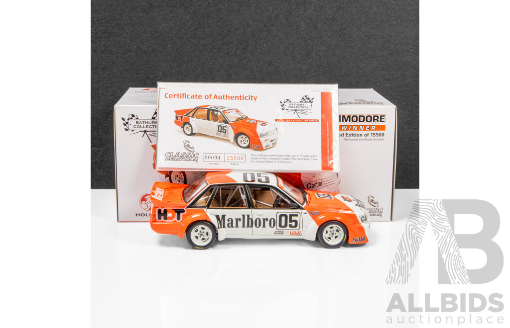 Classic Carlectables 1984 Holden VK Commodore Bathurst Winner Brock / Perkins Marlboro #05 34/15500 1:18 Scale Model Car