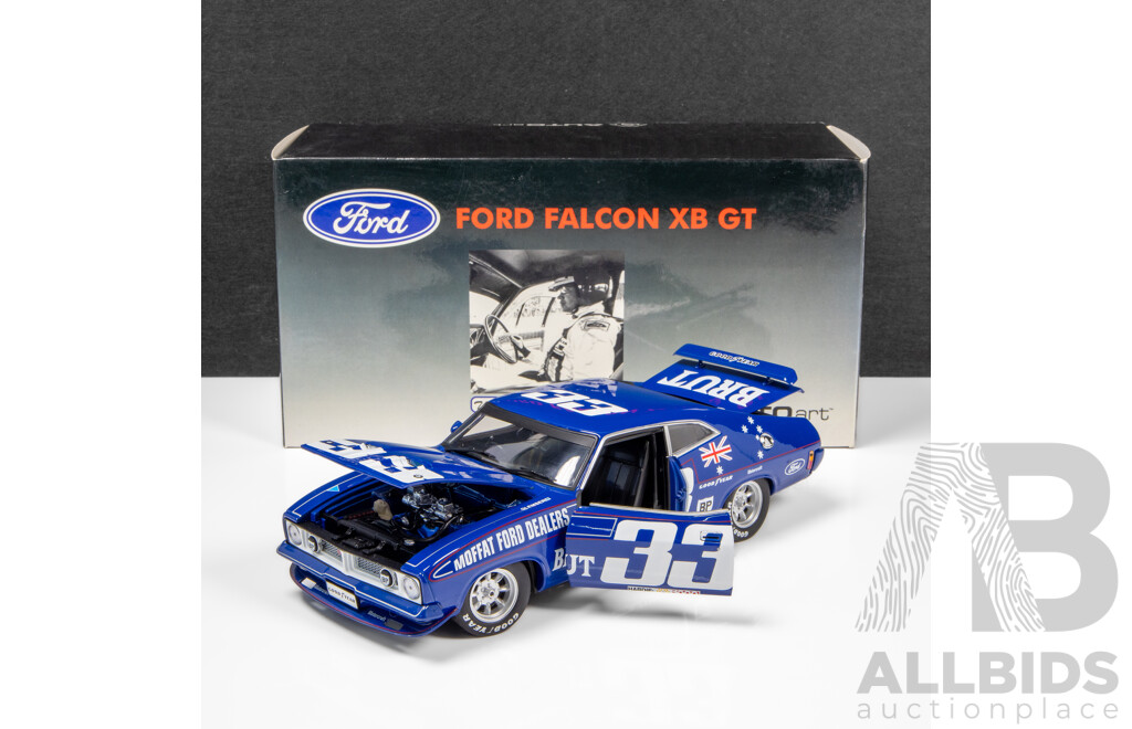 AUTOart 1974 Ford XB GT Falcon Hardtop Bathurst Allan Moffat / Dieter Glemser Brut #33 5367/6000 1:18 Scale Model Car - Signed COA