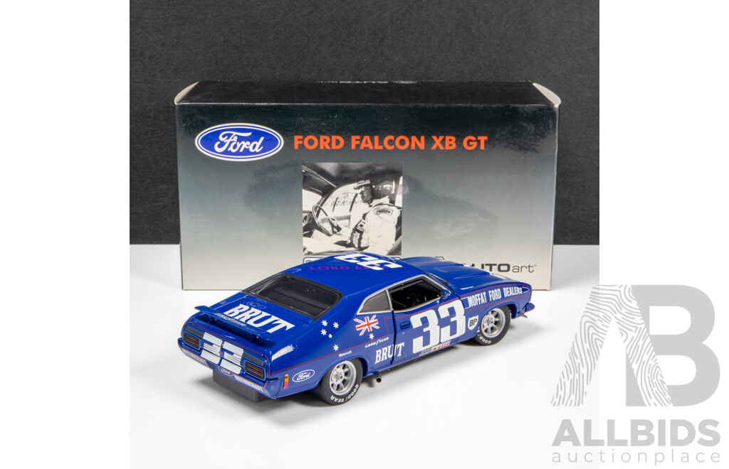 AUTOart 1974 Ford XB GT Falcon Hardtop Bathurst Allan Moffat / Dieter Glemser Brut #33 5367/6000 1:18 Scale Model Car - Signed COA