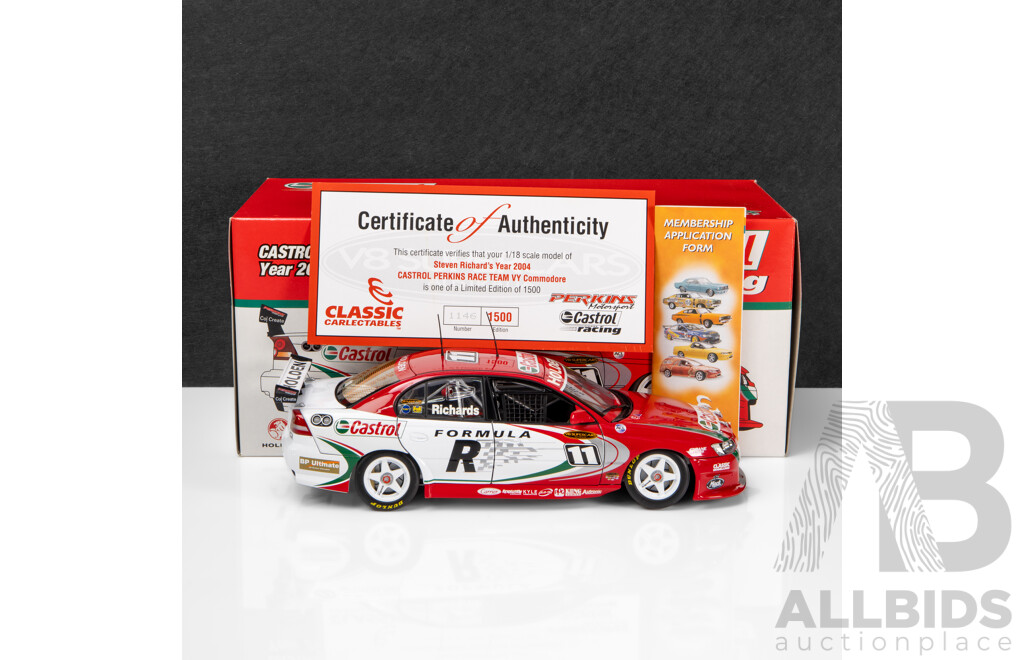 Classic Carlectables 2004 Holden VY Commodore V8 Supercar Castrol Perkins Steven Richards #11 1:18 Scale Model Car