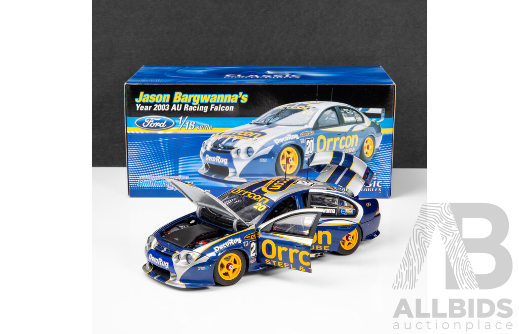 Classic Carlectables 2003 Ford AU Falcon V8 Supercar Larkham Motorsport Bargwanna #20 1:18 Scale Model Car