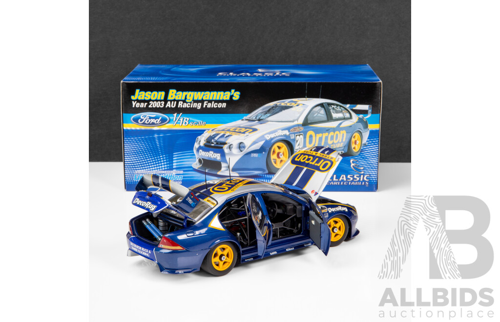 Classic Carlectables 2003 Ford AU Falcon V8 Supercar Larkham Motorsport Bargwanna #20 1:18 Scale Model Car