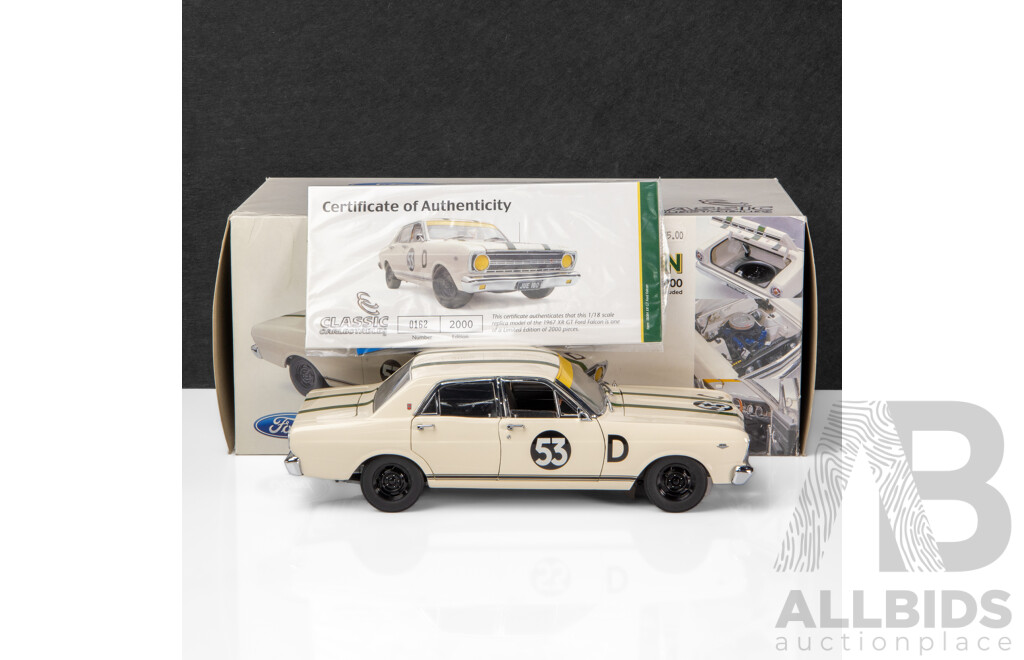 Classic Carlectables 1967 Ford XR Falcon GT Bathurst 2nd Place Geoghegan #53D 1:18 Scale Model Car