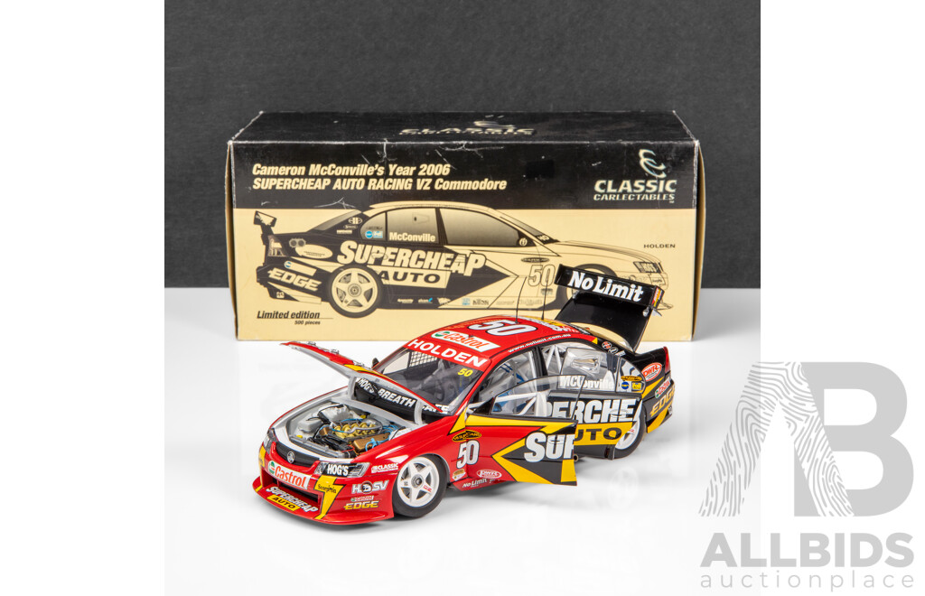 Classic Carlectables 2006 Holden VZ Commodore V8 Supercar Supercheap Auto McConville #50 1:18 Scale Model Car