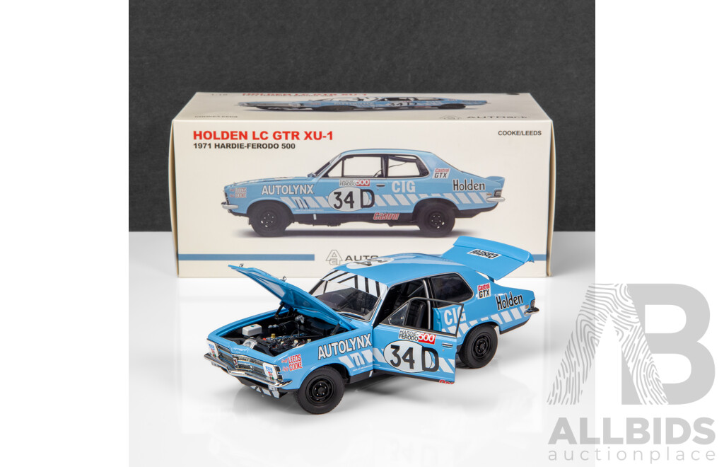 AUTOart 1971 Holden LC Torana GTR XU-1 Hardie-Ferodo 500 Cooke / Leads #34D 1:18 Scale Model Car - Signed COA