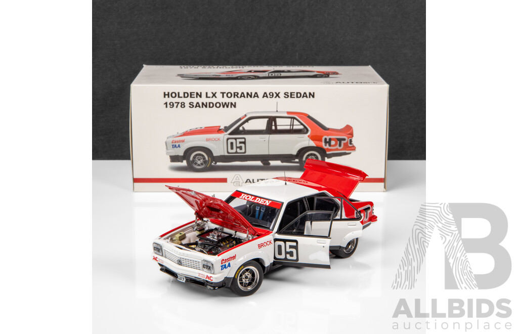 AUTOart 1978 Holden LX Torana A9X Sedan Sandown HDT Winner Brock #05 1:18 Scale Model Car