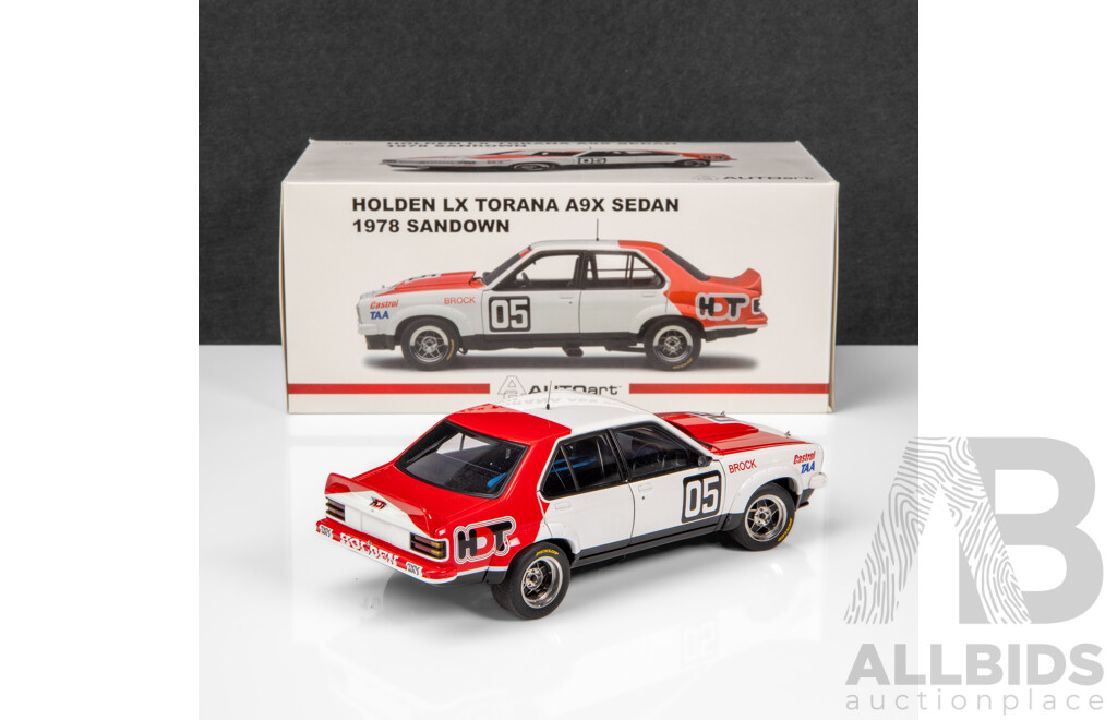AUTOart 1978 Holden LX Torana A9X Sedan Sandown HDT Winner Brock #05 1:18 Scale Model Car