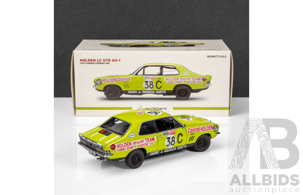 AUTOart 1970 Holden LC Torana GTR XU-1 Hardie Ferodo 500 Sandra Bennett #38C 1:18 Scale Model Car