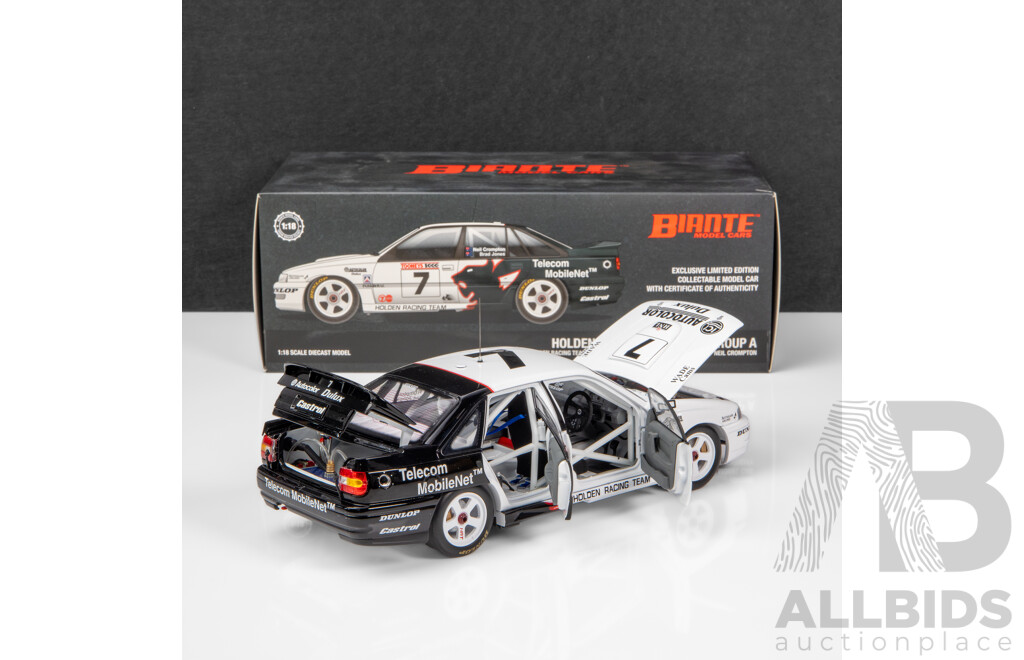 Biante 1991 Holden VN Commodore SS Group a HRT Telecom Jones / Crompton #7 1:18 Scale Model Car - Signed COA