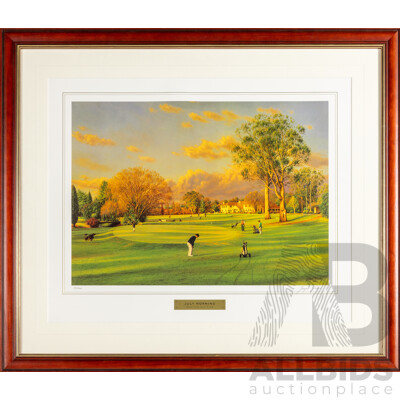 Joseph (Mraz) Frost (20th Century, Australian, 1953-), July Morning: Moss Vale Golf Club, Limited Editioned and Signed Print, 68H x 78W cm (frame)