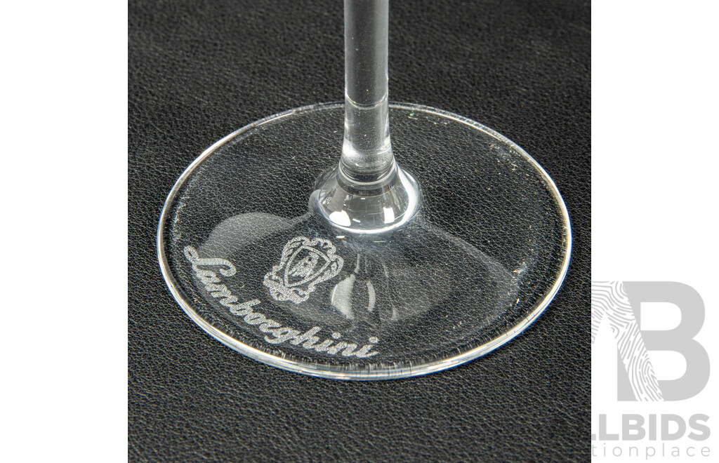 Lamborghini Wines Gift Pack Inc Two Bottle Lucite Branded Bucket, Six Flutes, Champagne Stopper and Gift Bag