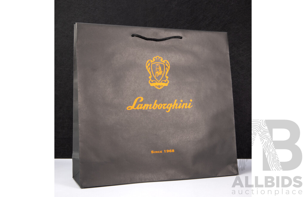 Lamborghini Wines Gift Pack Inc Two Bottle Lucite Branded Bucket, Six Flutes, Champagne Stopper and Gift Bag