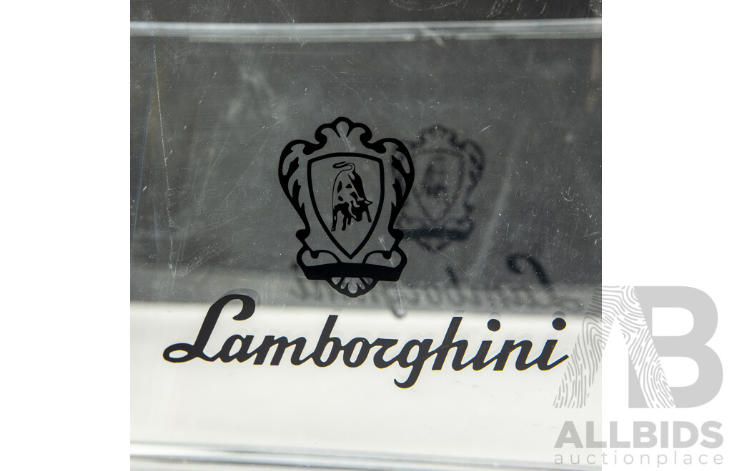 Lamborghini Wines Gift Pack Inc Two Bottle Lucite Branded Bucket, Six Flutes, Champagne Stopper and Gift Bag