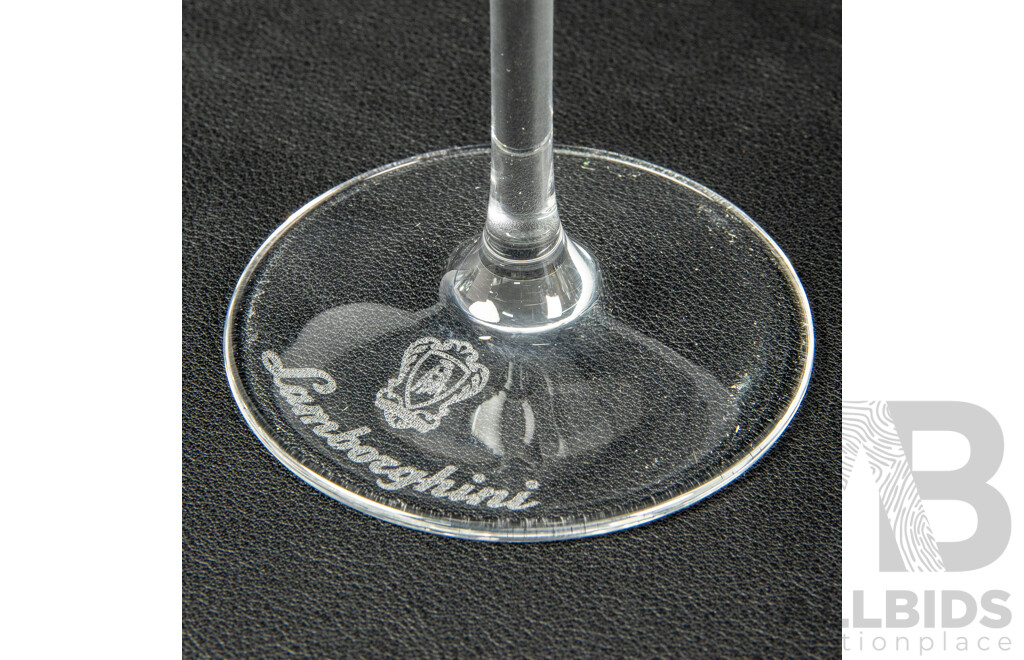 Lamborghini Wines Gift Pack Inc Lucite Branded Bucket, Six Flutes, Champagne Stopper and Gift Bag