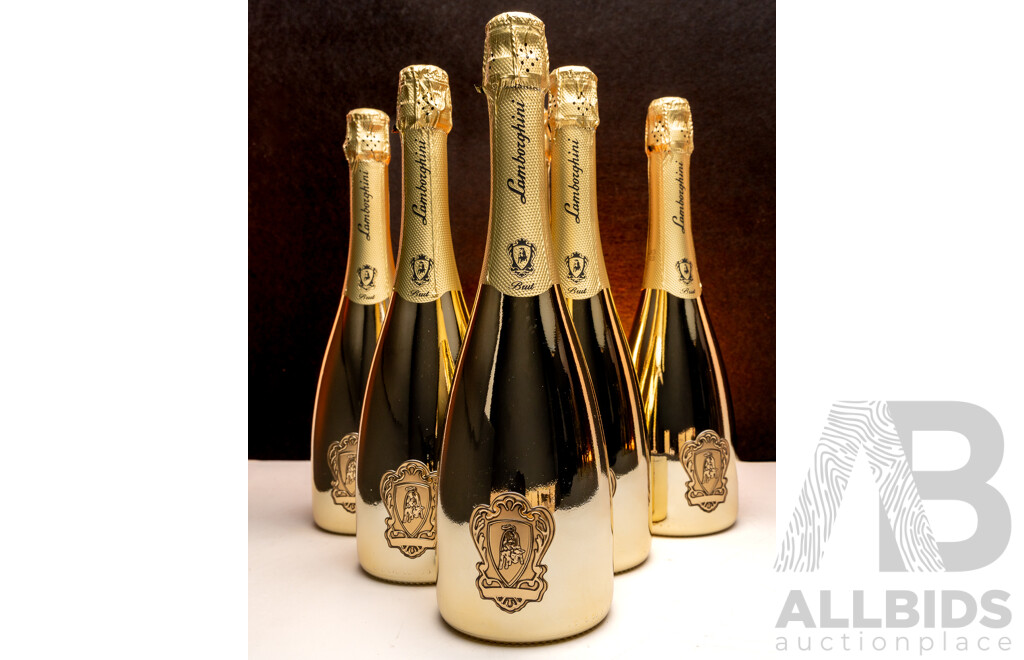 Lamborghini Gold Brut Pinot Noir Chardonnay NV 750ml - Case of 6 Bottles - Total RRP $1134