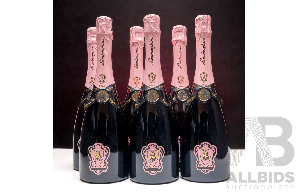 1663507 · Lamborghini The Legend Rose Metodo Classico Vintage Organic Sparkling Pinot Noir 750ml - Case of 6 Bottles - Total RRP $1734