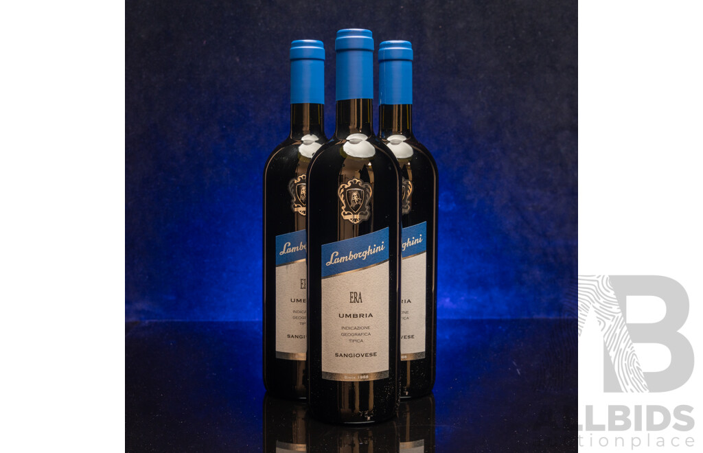 1663519 · Lamborghini Era Sangiovese 750ml - Lot of Three Bottles - RRP $504