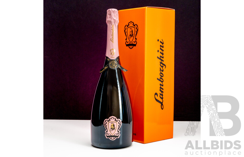 Magnum Lamborghini The Legend Rose Metodo Classico Vintage Organic Sparkling Pinot Noir 1.5L RRP $578