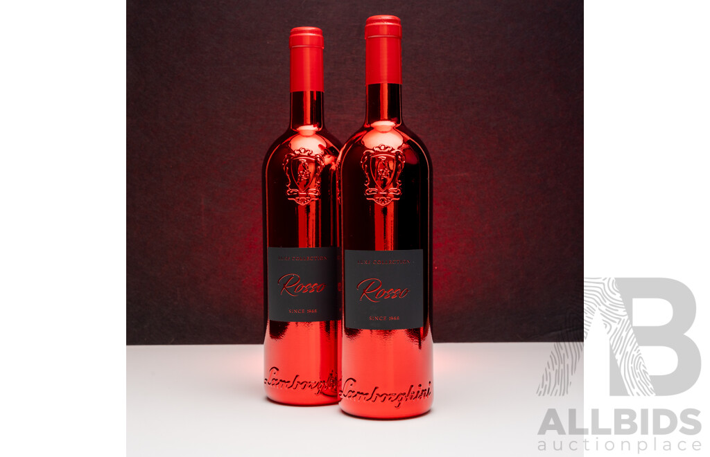Lamborghini Luxe Rosso Sangiovese, Cabernet Sauvignon, & Merlot 750ml - Lot of Two Bottles - RRP $434