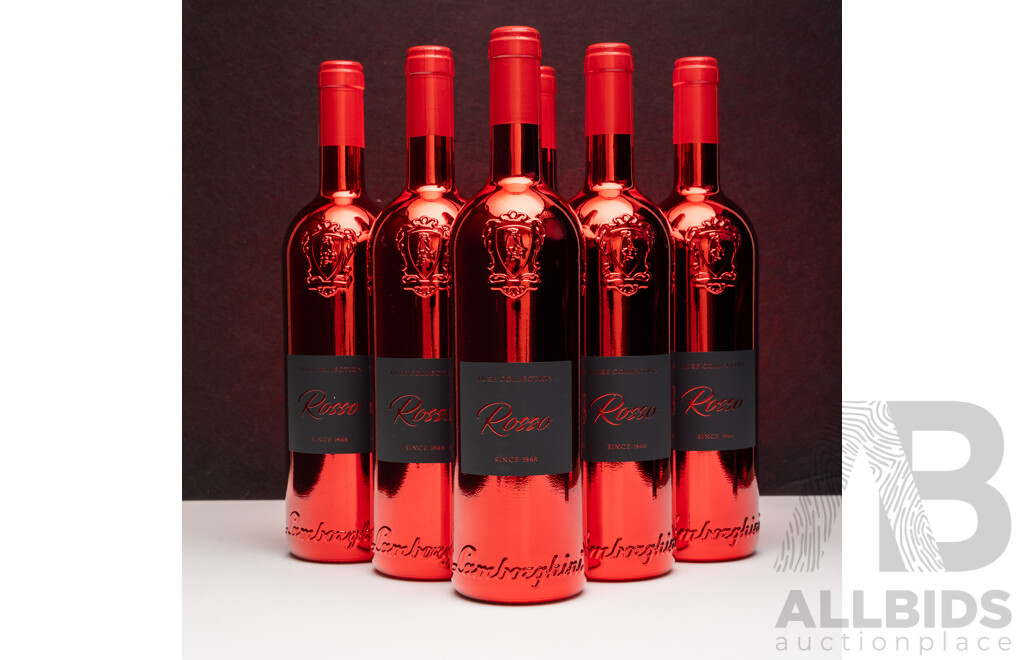 Lamborghini Luxe Rosso Sangiovese, Cabernet Sauvignon, & Merlot 750ml - Case of Six Bottles - RRP $1,302