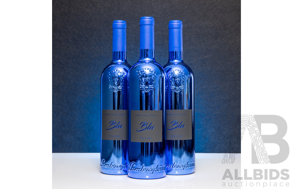 Lamborghini Luxe Blu Cabernet Sauvignon 750ml - Lot of Three Bottles - RRP $651