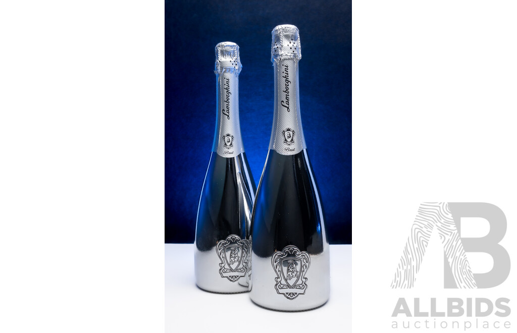 Lamborghini Platinum Brut Pinot Noir Chardonnay NV 750ml - Lot of 2 Bottles - Total RRP $378