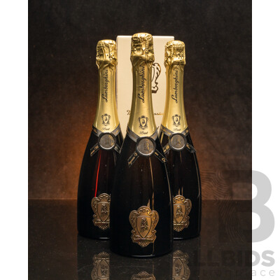 Lamborghini The Legend Metodo Classico Vintage Organic Sparkling Pinot Noir 750ml - Lot of Three Bottles - Total RRP $867