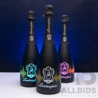 Lamborghini DJ Luminoso Pinot Noir Chardonnay Brut NV 750ml - Lot of 3 Bottles - Total RRP $867