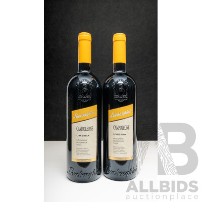 Lamborghini Campoleone Sangiovese Merlot 750ml - Lot of 2 Bottles - Total RRP $298