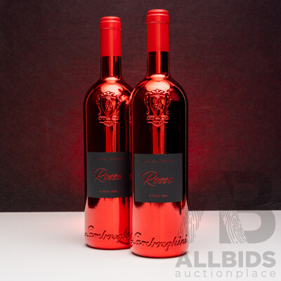 Lamborghini Luxe Rosso Sangiovese, Cabernet Sauvignon, & Merlot 750ml – Lot of Two Bottles - RRP $434