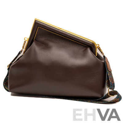 Fendi ‘First’ Brown Leather Handbag