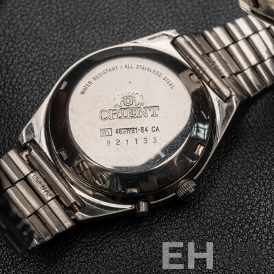 Orient 3 Star Crytal 21 Jewels Automatic Watch, 469WB1-84 CA, Black Dial, Vintage Circa 1980's