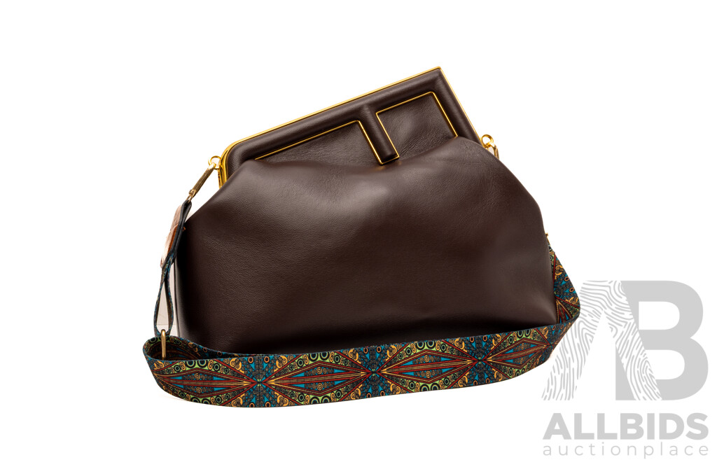 Fendi ‘First’ Brown Leather Handbag