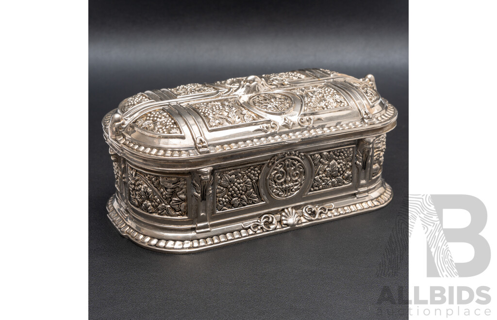 Vintage Vera Lucino Silver Plated Italian Trinket Box
