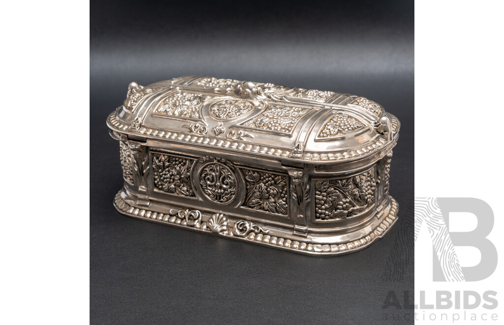 Vintage Vera Lucino Silver Plated Italian Trinket Box