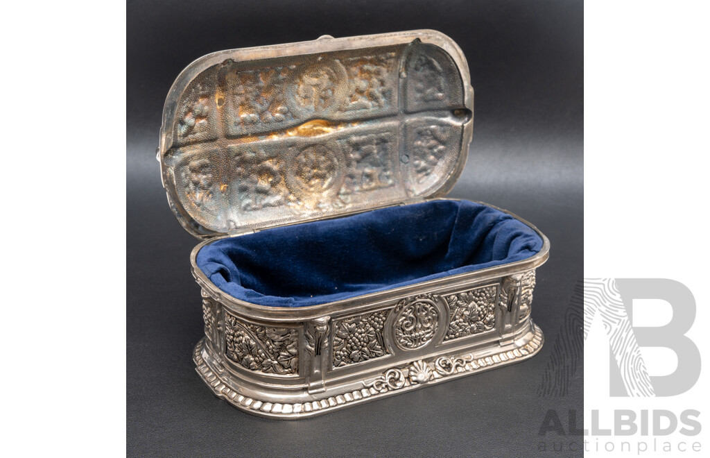 Vintage Vera Lucino Silver Plated Italian Trinket Box
