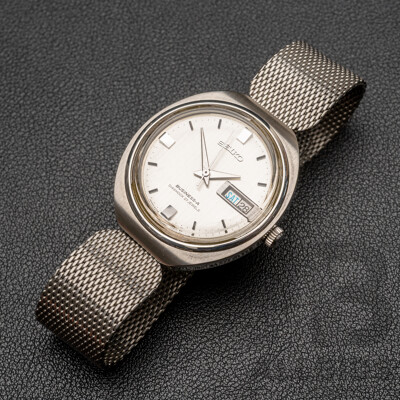 Seiko Business-A Diashock 27 Jewels Automatic Vintage Watch, 8346-7000, 35mm, Silver Slimline