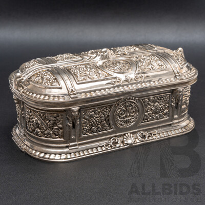 Vintage Vera Lucino Silver Plated Italian Trinket Box