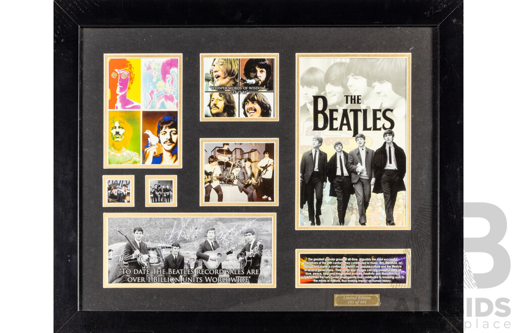 Framed Limited Edition The Beatles Memorabilia, 47 X 57 Cm (frame)
