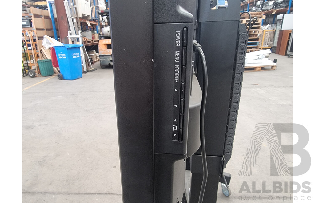 Sharp (PN-70SC3) 70-Inch Interactive Whiteboard Monitor Mounted on Ultralift Australia Wheeled Stand