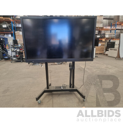 Sharp (PN-70SC3) 70-Inch Interactive Whiteboard Monitor Mounted on Ultralift Australia Wheeled Stand