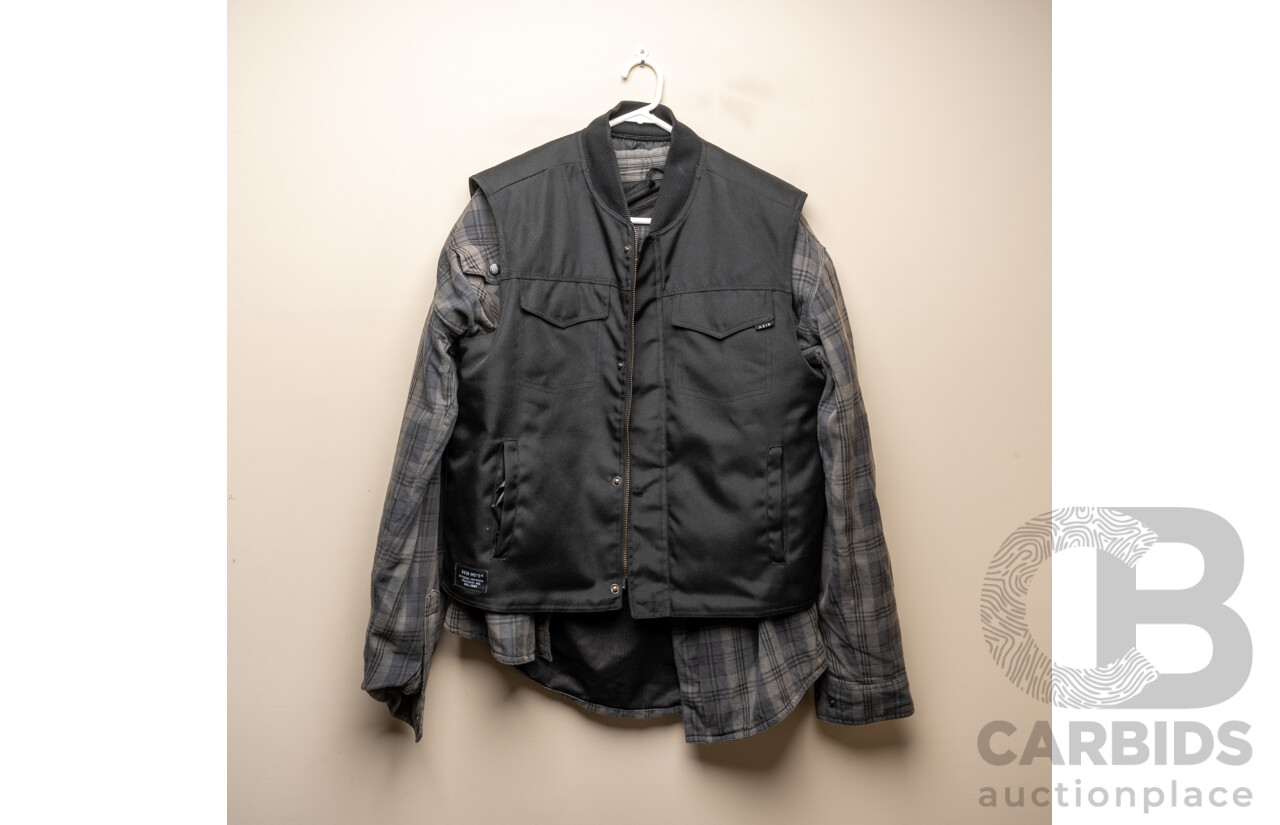 Akin Moto Flannel and Motorcycle Vest