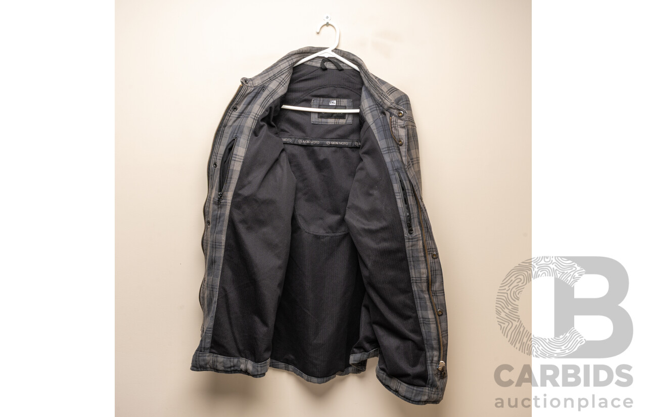 Akin Moto Flannel and Motorcycle Vest