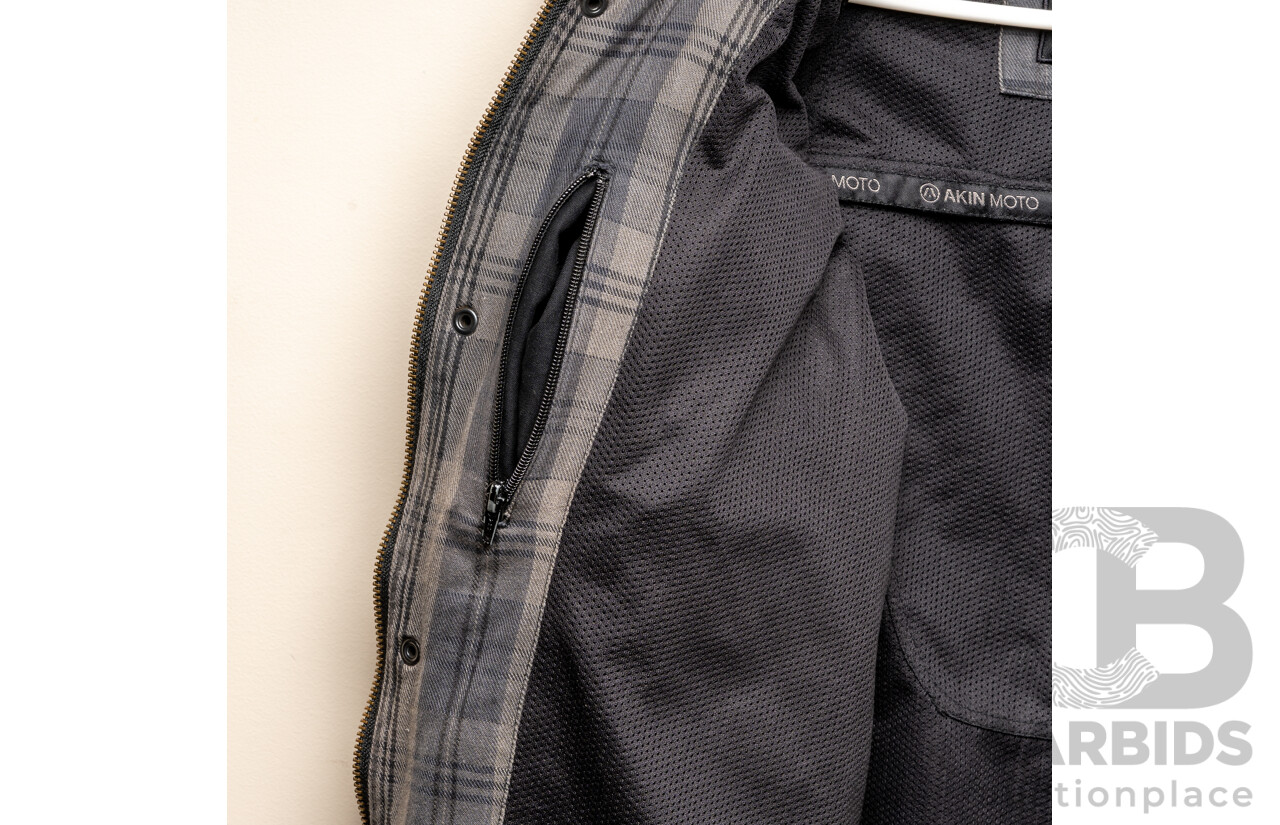 Akin Moto Flannel and Motorcycle Vest