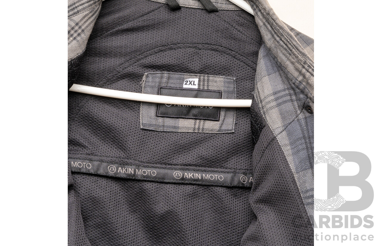 Akin Moto Flannel and Motorcycle Vest