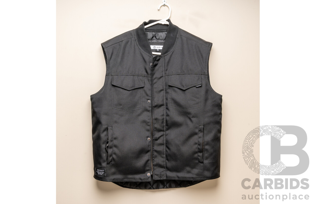 Akin Moto Flannel and Motorcycle Vest
